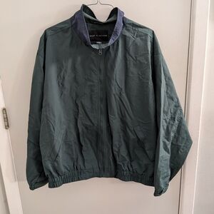 croft & barrow Men's XL Dark Green Jacket EUC Hiking Golfing Fall Spring Boating